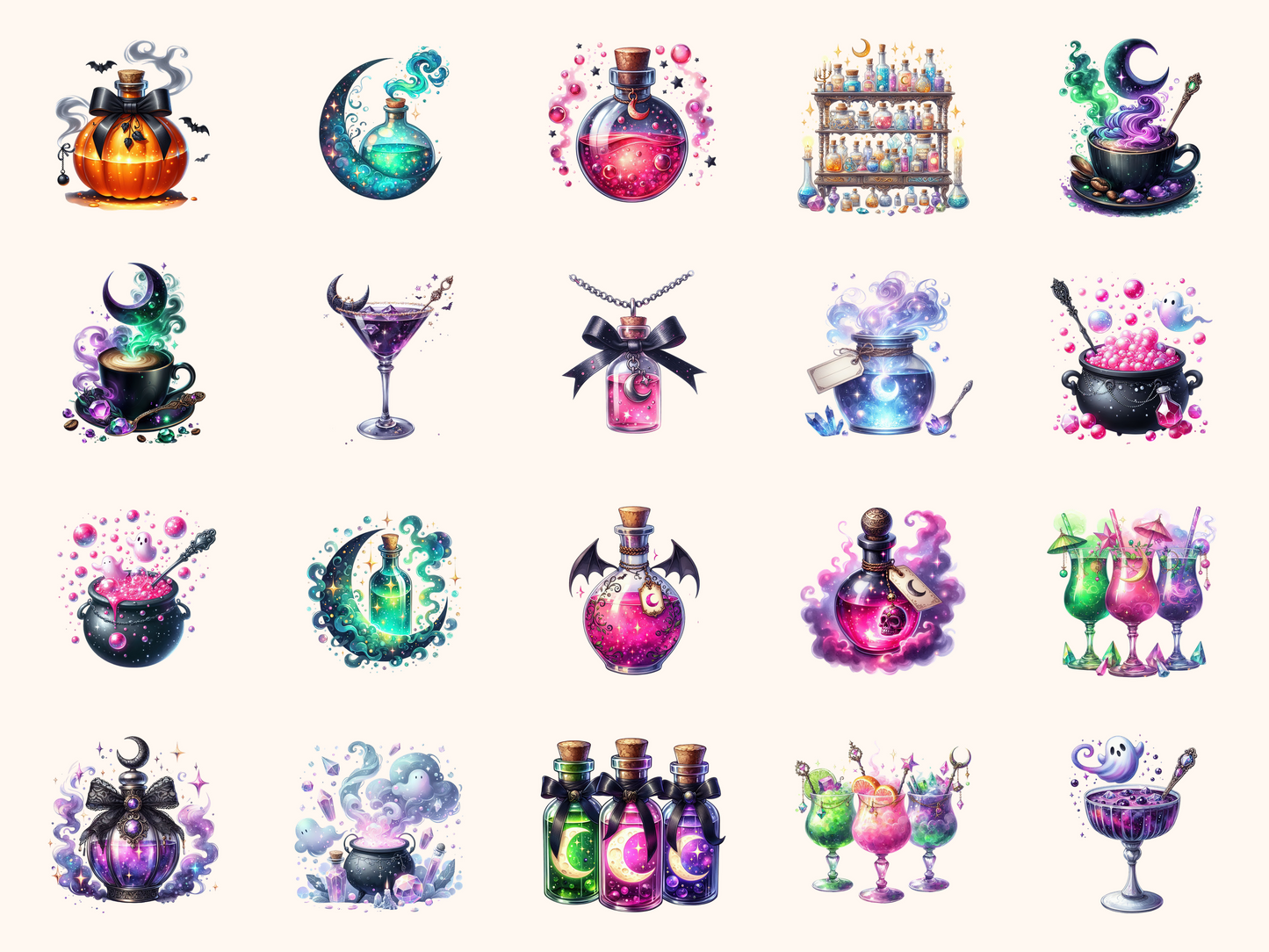 Halloween Potions Clipart