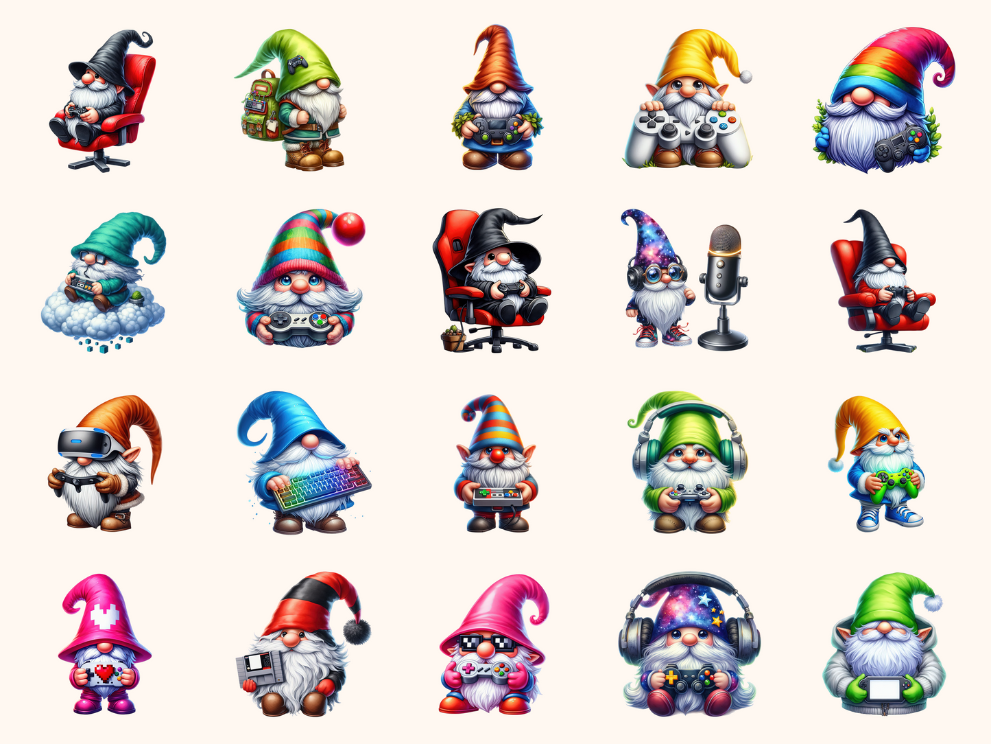 Gamer Gnomes Clipart