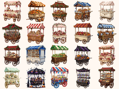Holiday Carts Clipart