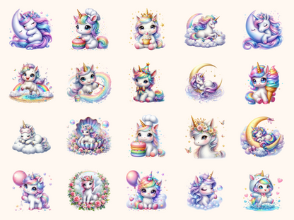 Little Unicorns Clipart