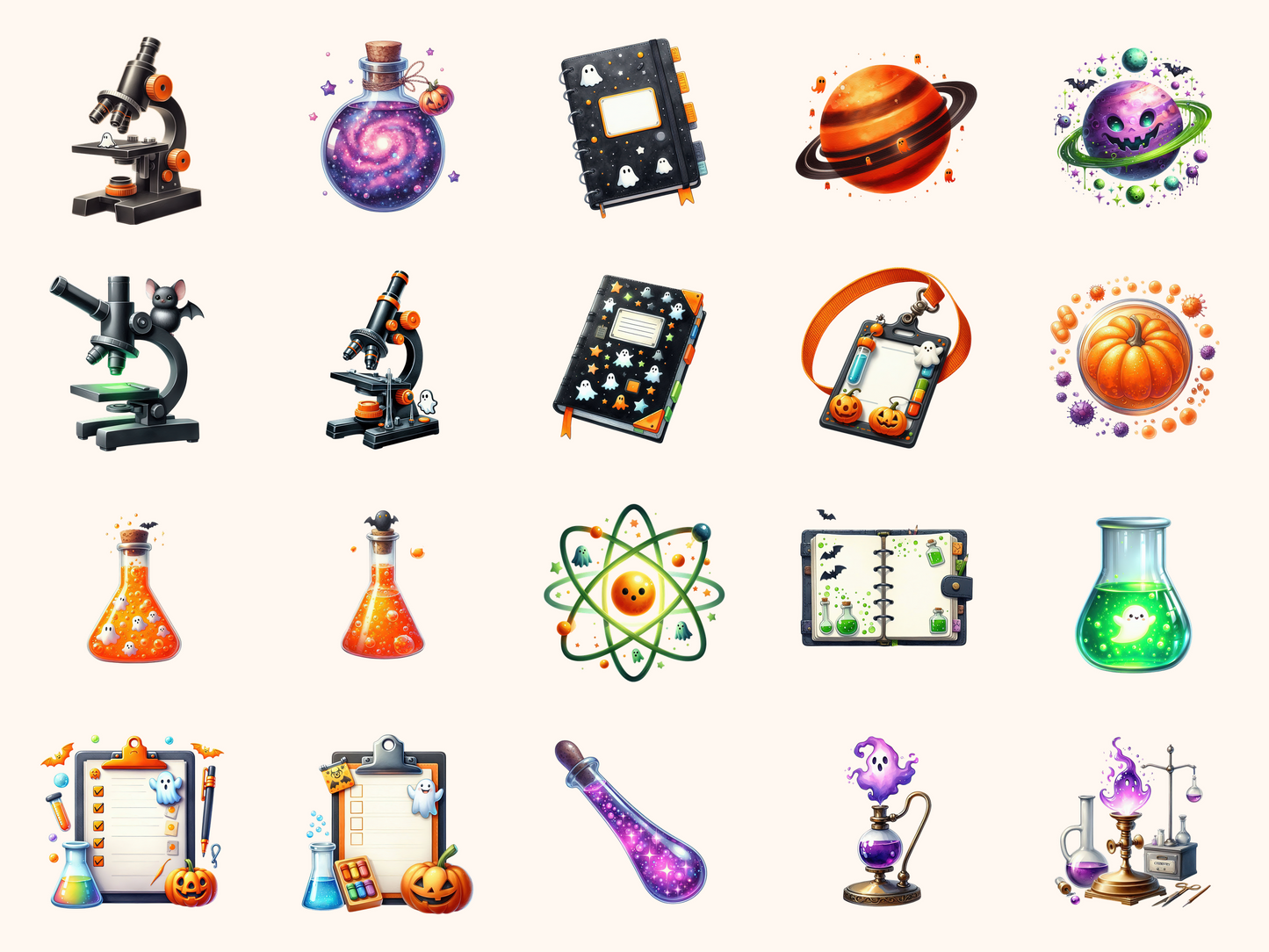 Science Class Halloween Clipart