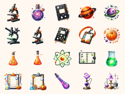 Science Class Halloween Clipart