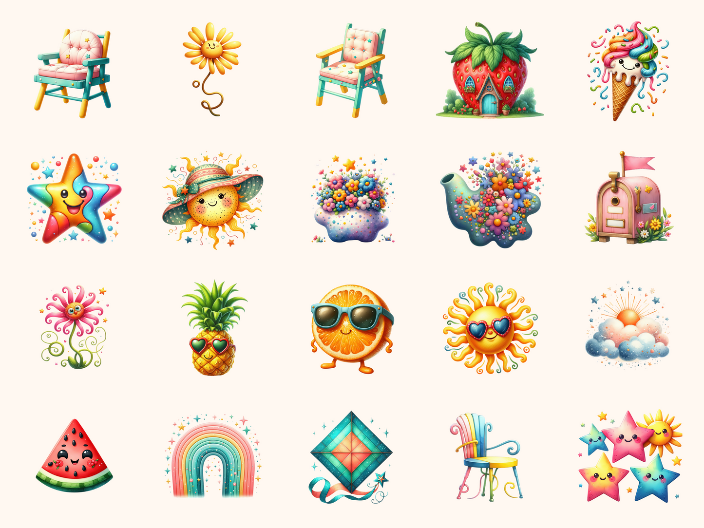 Whimsy Summer Clipart
