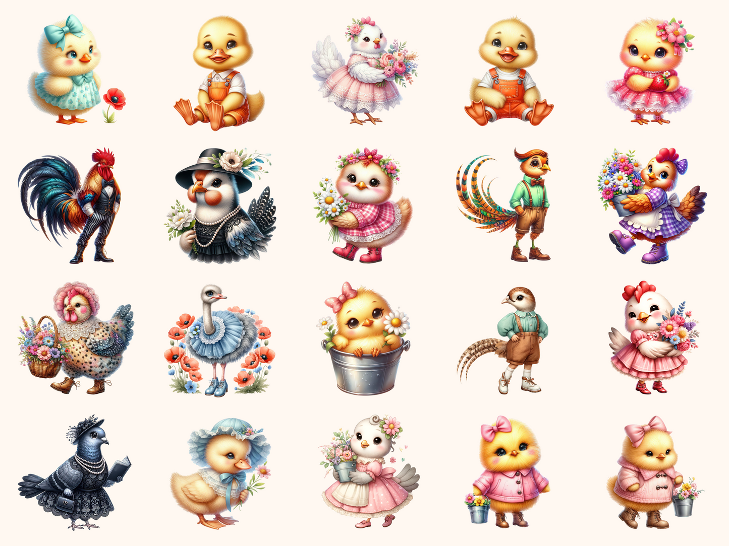 Farm Birds Clipart