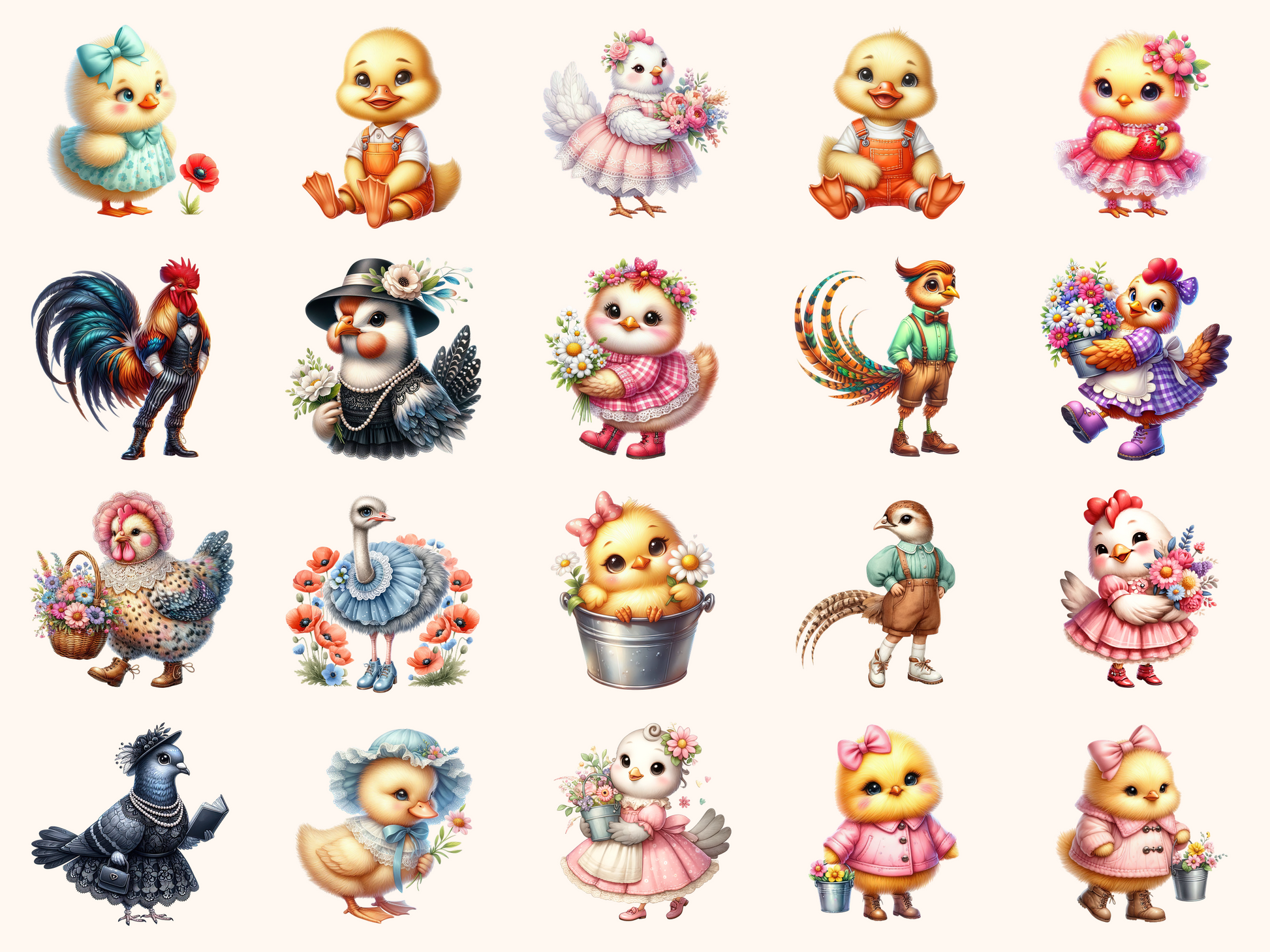 Farm Birds Clipart