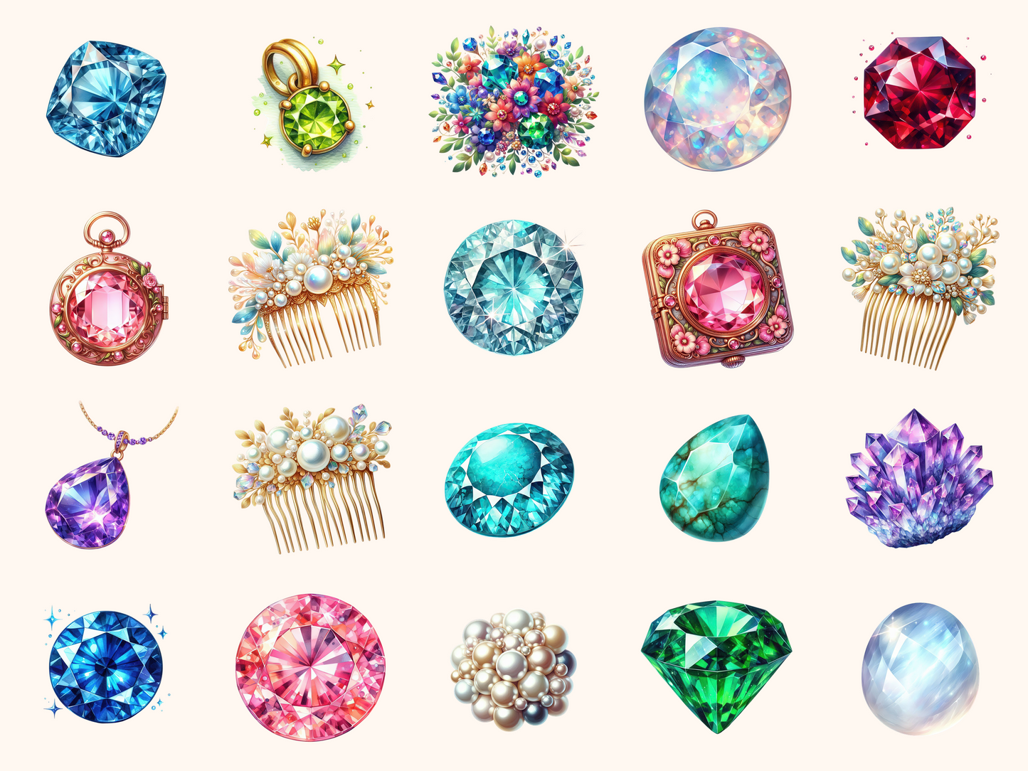 Birthstones Clipart