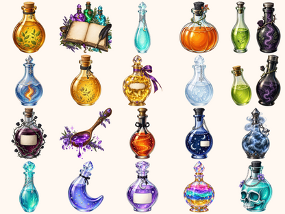 Witch Potions Clipart