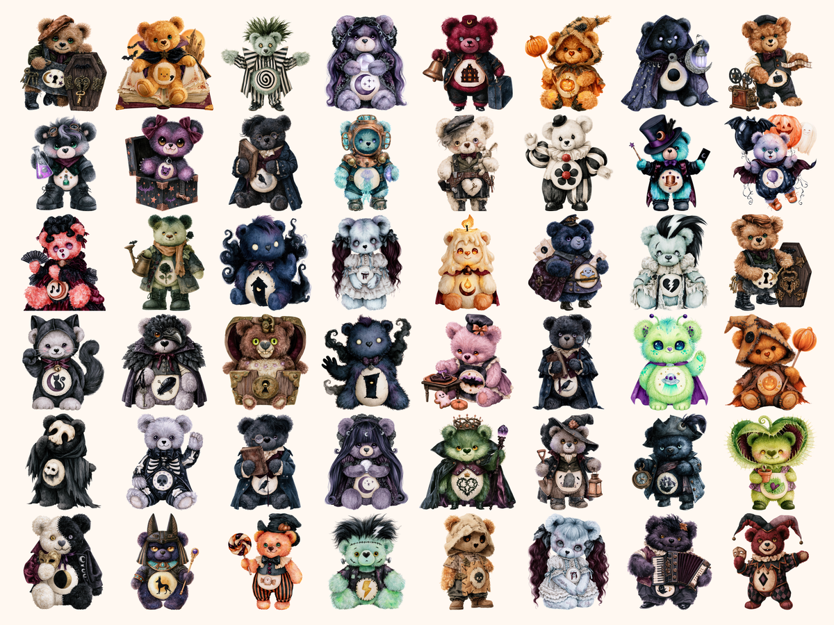 Scare Bears Watercolor Clipart — listing preview 5