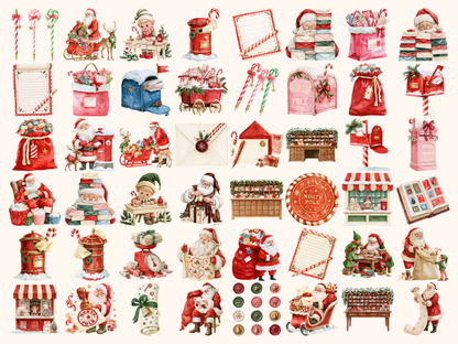 Santa’s Post Office Watercolor Clipart