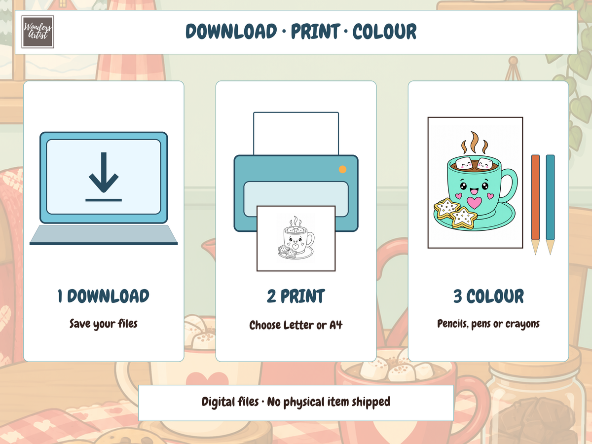 Hot Cocoa Coloring Book — DIGITAL DOWNLOAD
