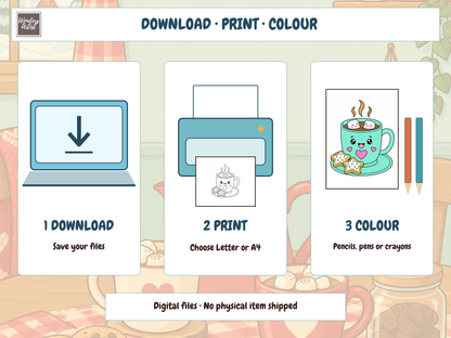 Hot Cocoa Coloring Book — DIGITAL DOWNLOAD