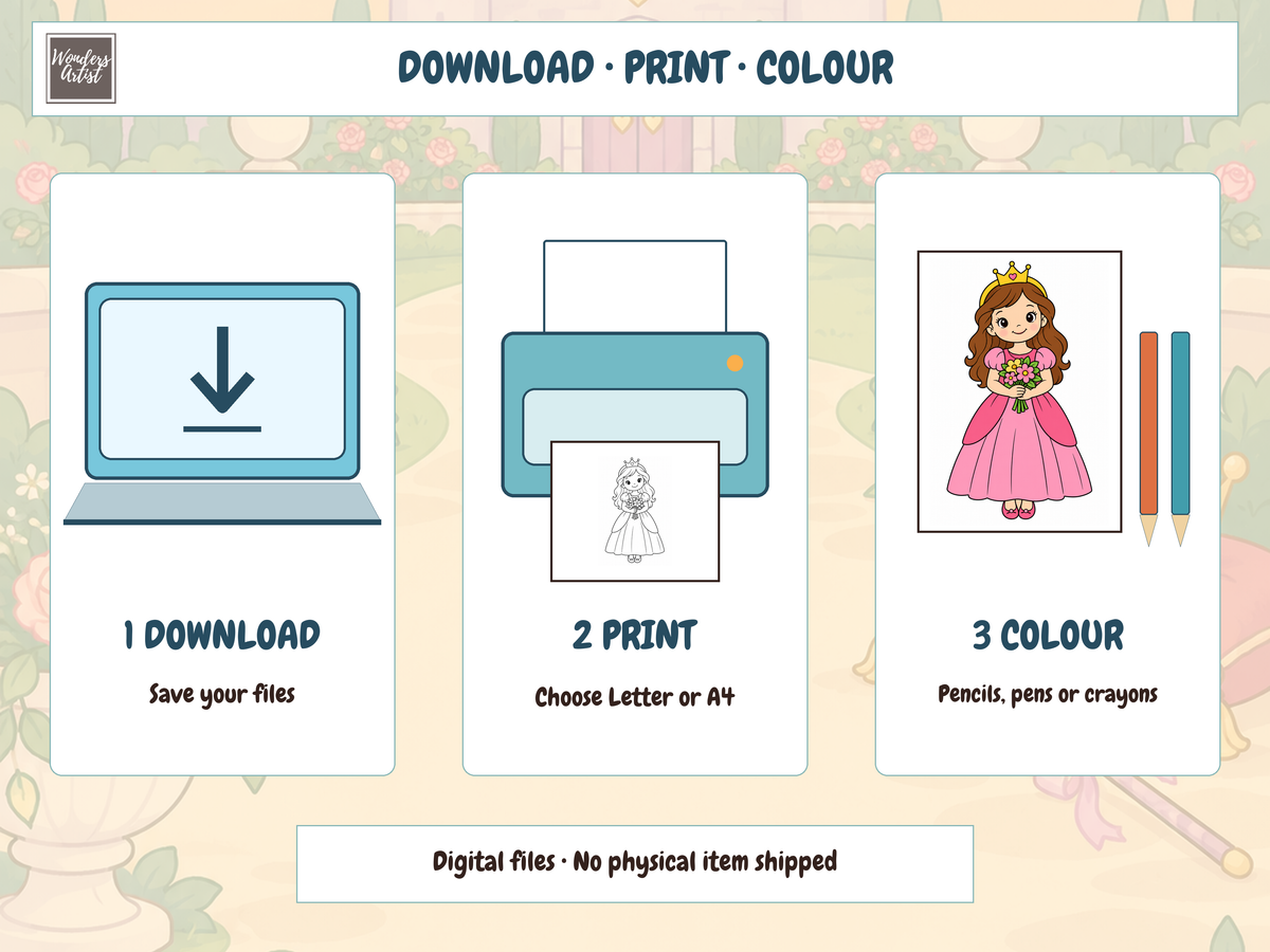 Little Princess Coloring Book — DIGITAL DOWNLOAD