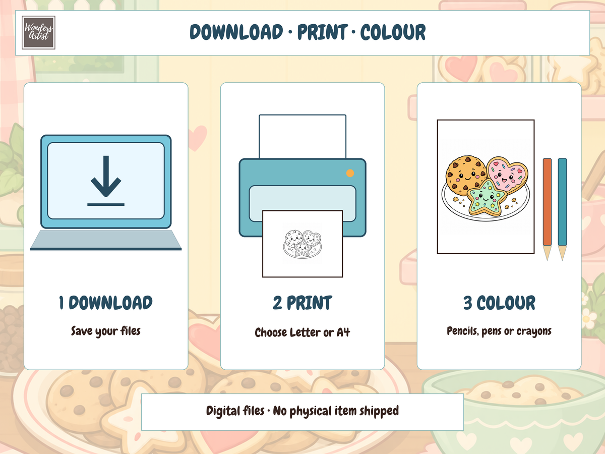 Cookies Coloring Book — DIGITAL DOWNLOAD