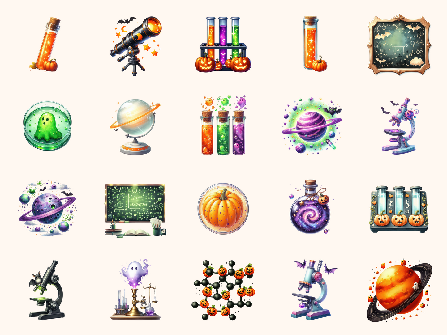 Science Class Halloween Clipart