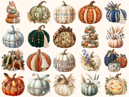 Boho Pumpkins Clipart — listing preview 6