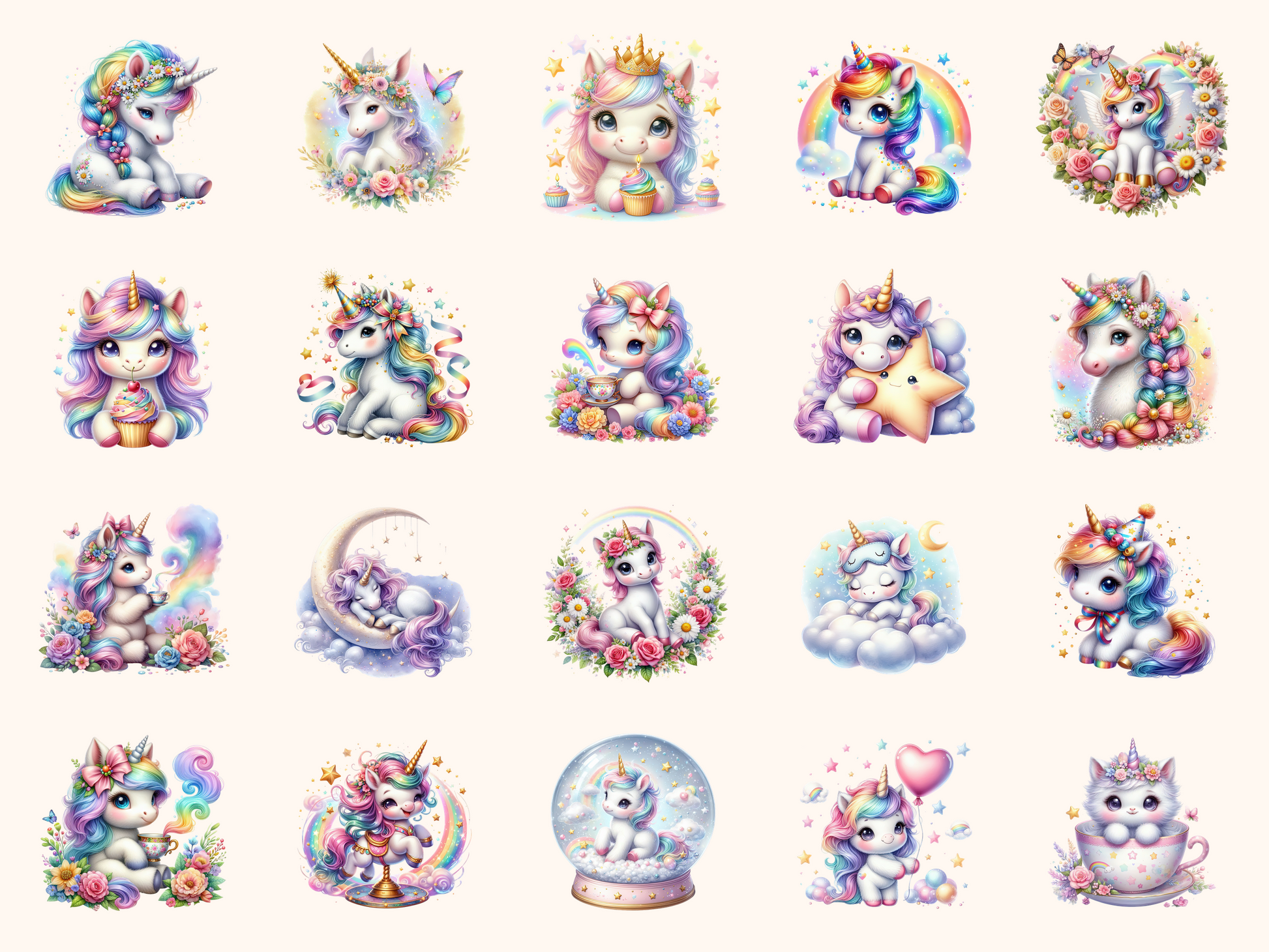 Little Unicorns Clipart