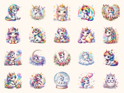 Little Unicorns Clipart