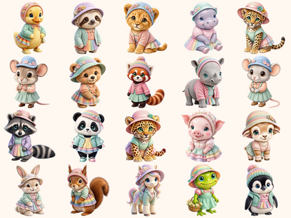 Colorful Animals Clipart