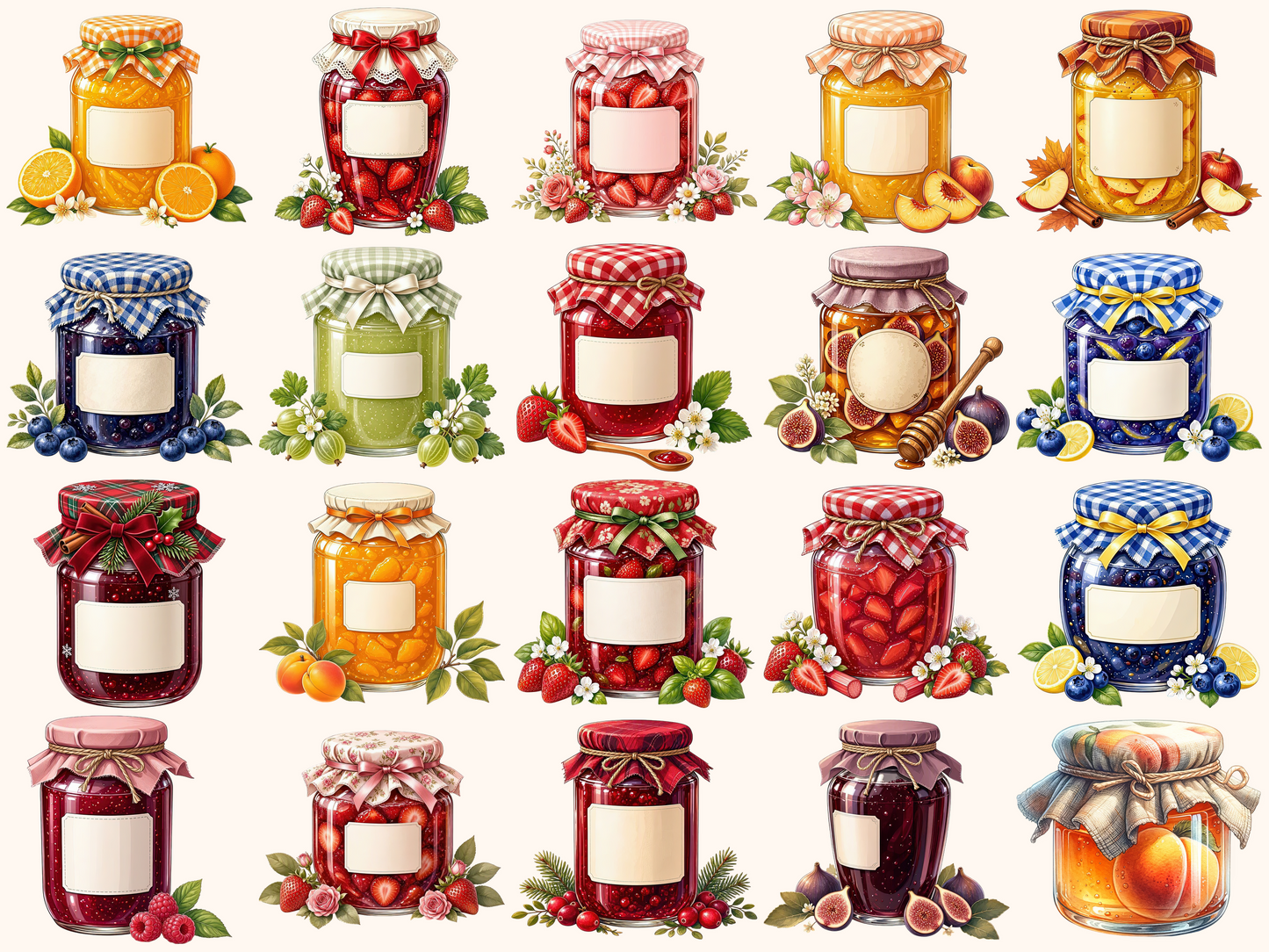 Jam Jars Clipart