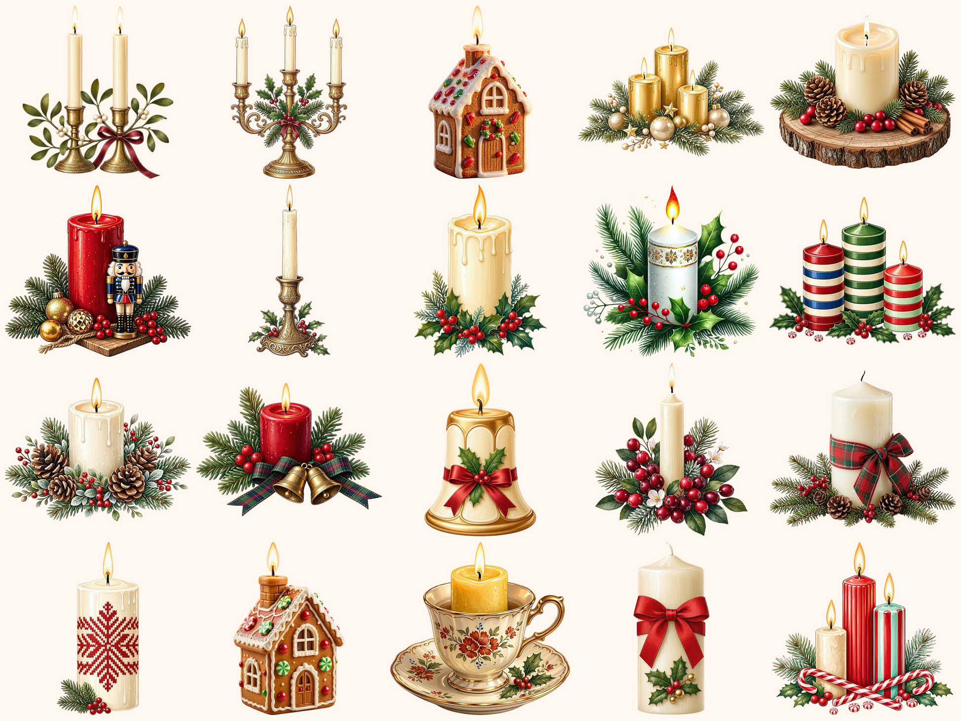 Christmas Candles Clipart
