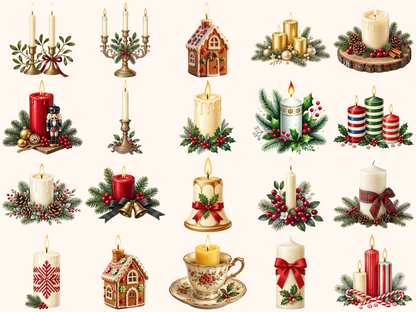 Christmas Candles Clipart