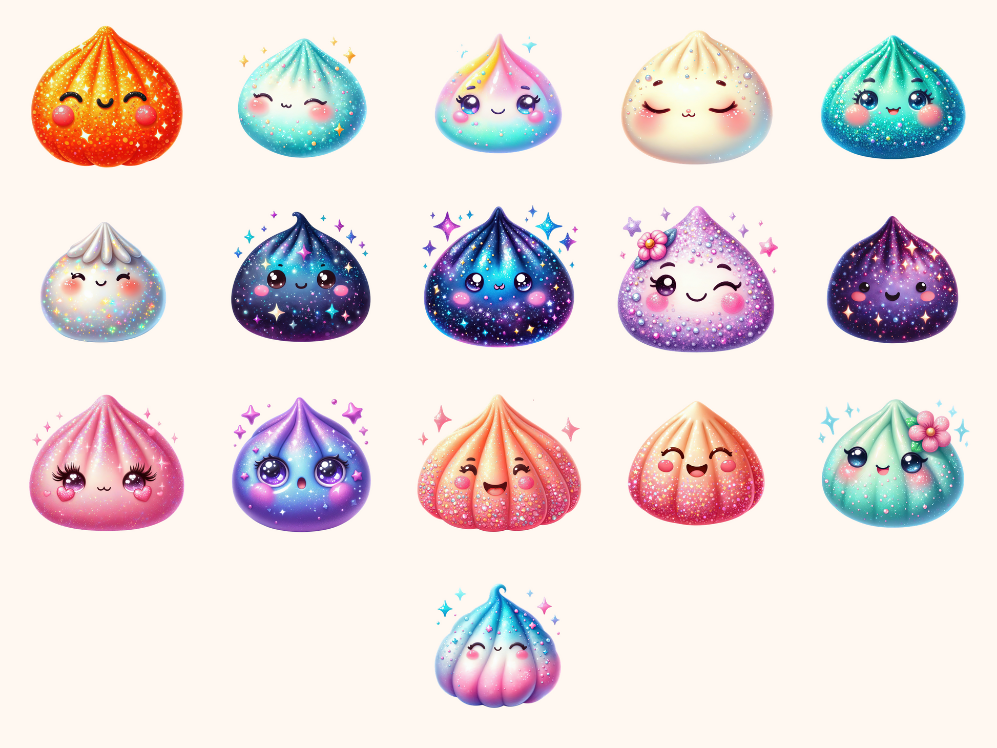 Glitter Dumplings Clipart