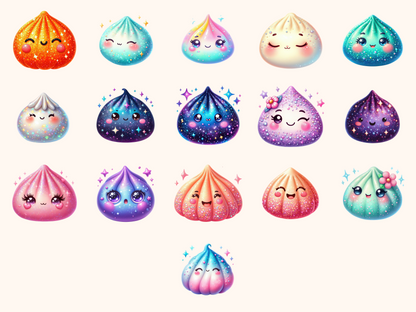 Glitter Dumplings Clipart