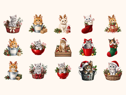 Meowy Christmas Clipart
