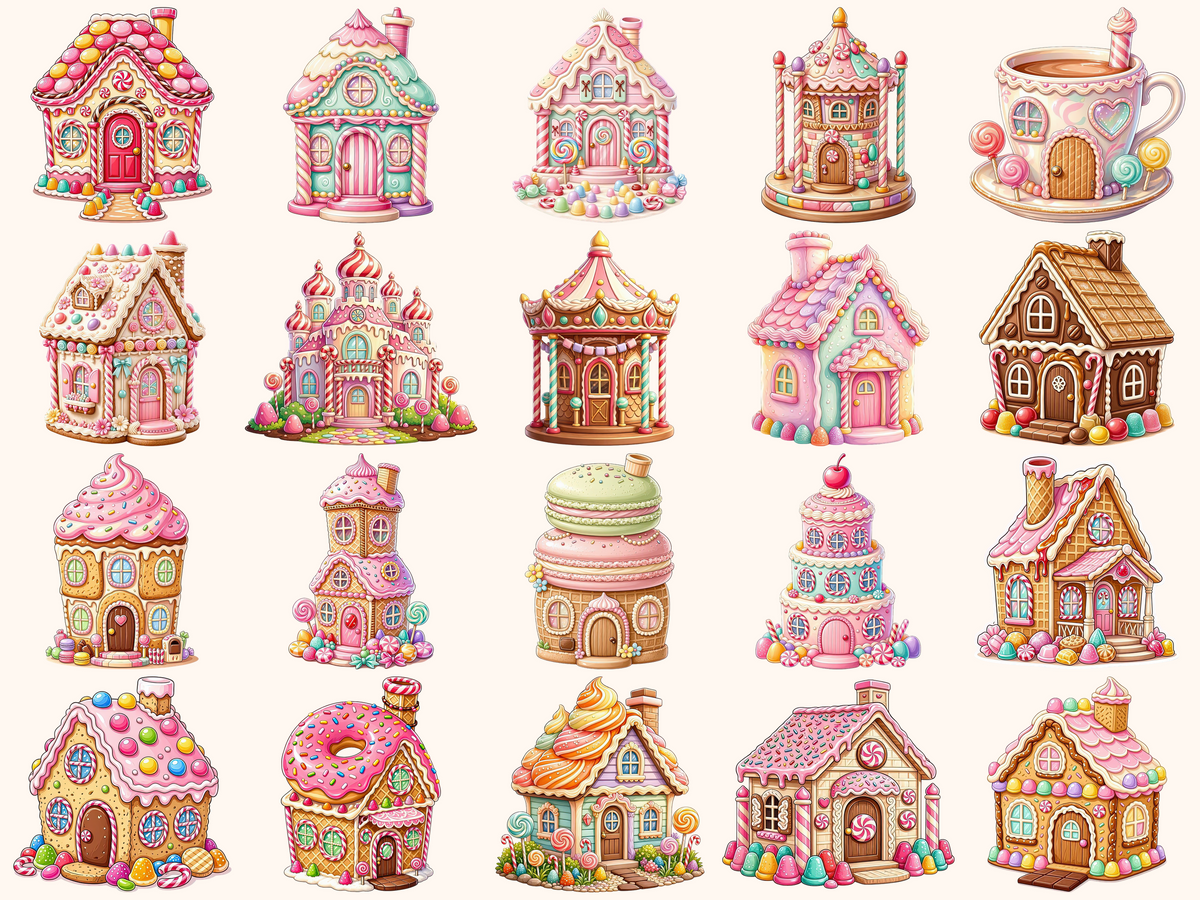 Candy Houses Clipart