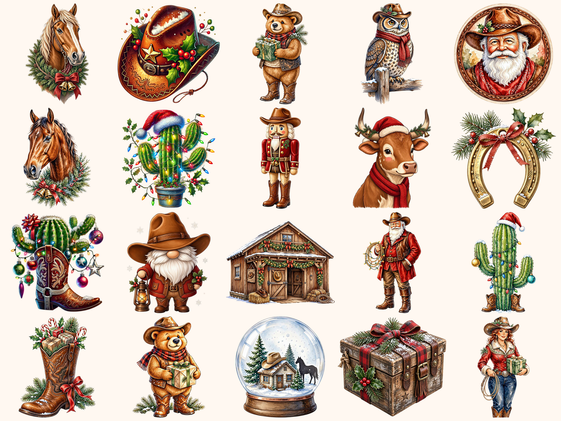 Western Christmas Clipart