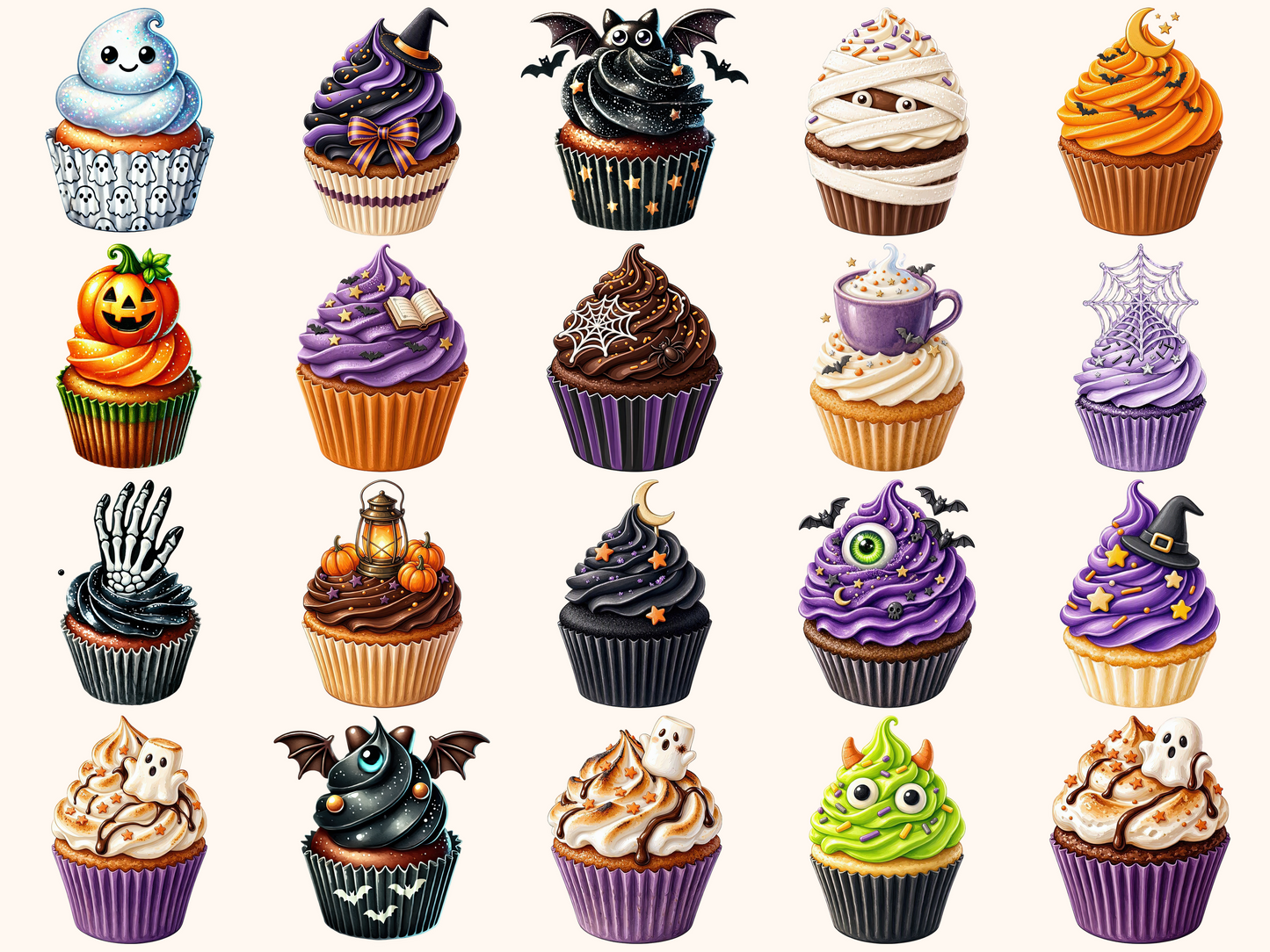 Halloween Cupcakes Clipart