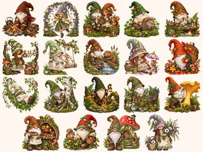 Woodland Gnomes Clipart — listing preview 6