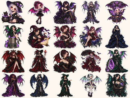 Vampire Witches Clipart — listing preview 6