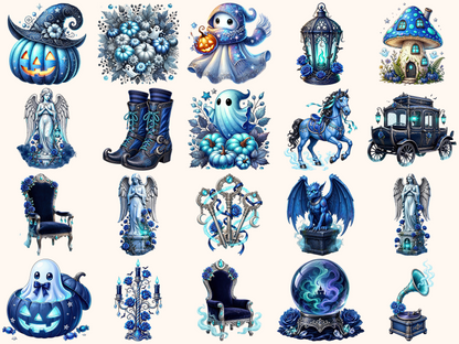 Blue Halloween Clipart