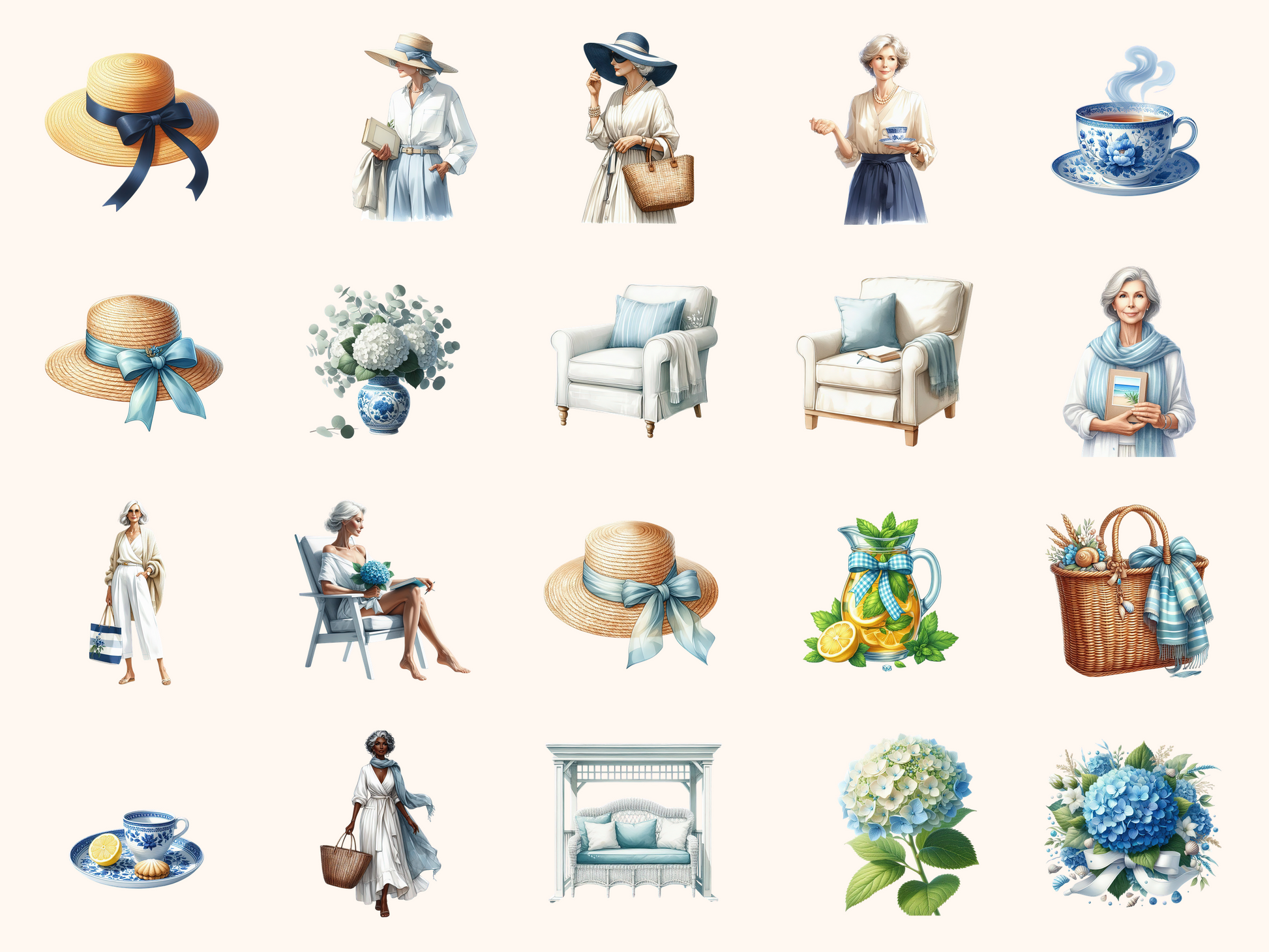 Coastal Grandmother Clipart