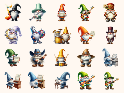 Musical Gnomes Clipart