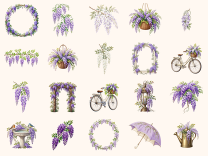 Wisteria Flowers Clipart