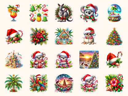 Tropical Christmas Clipart