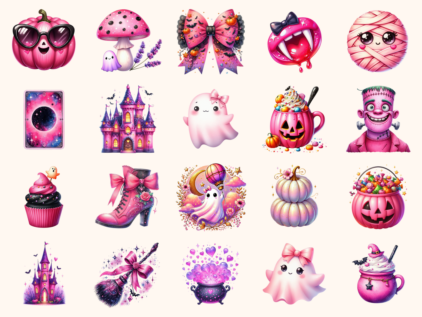 Pink Halloween Clipart