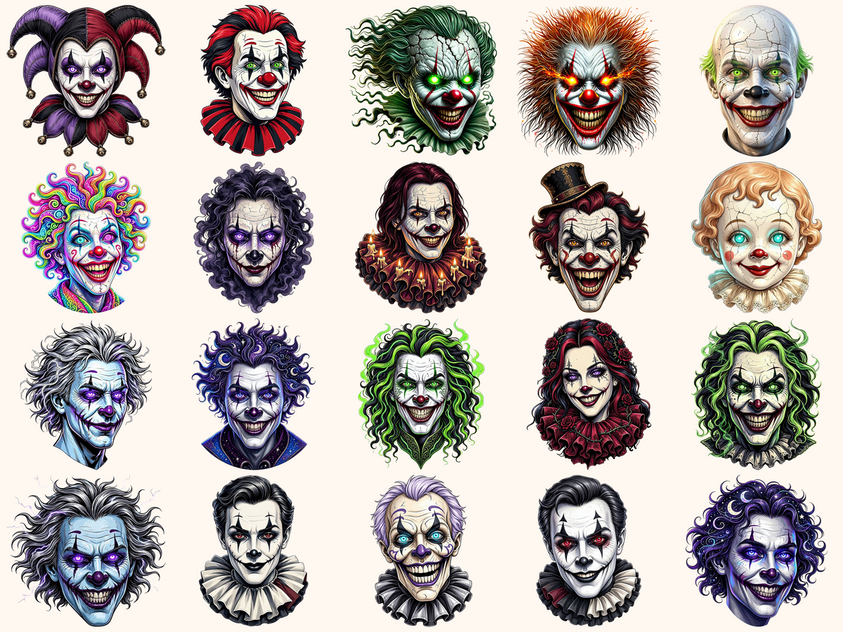 Psycho Clowns Clipart