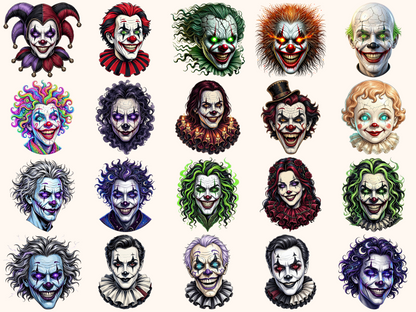 Psycho Clowns Clipart