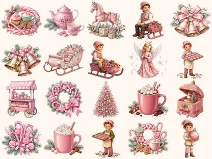 Pink Christmas Clipart