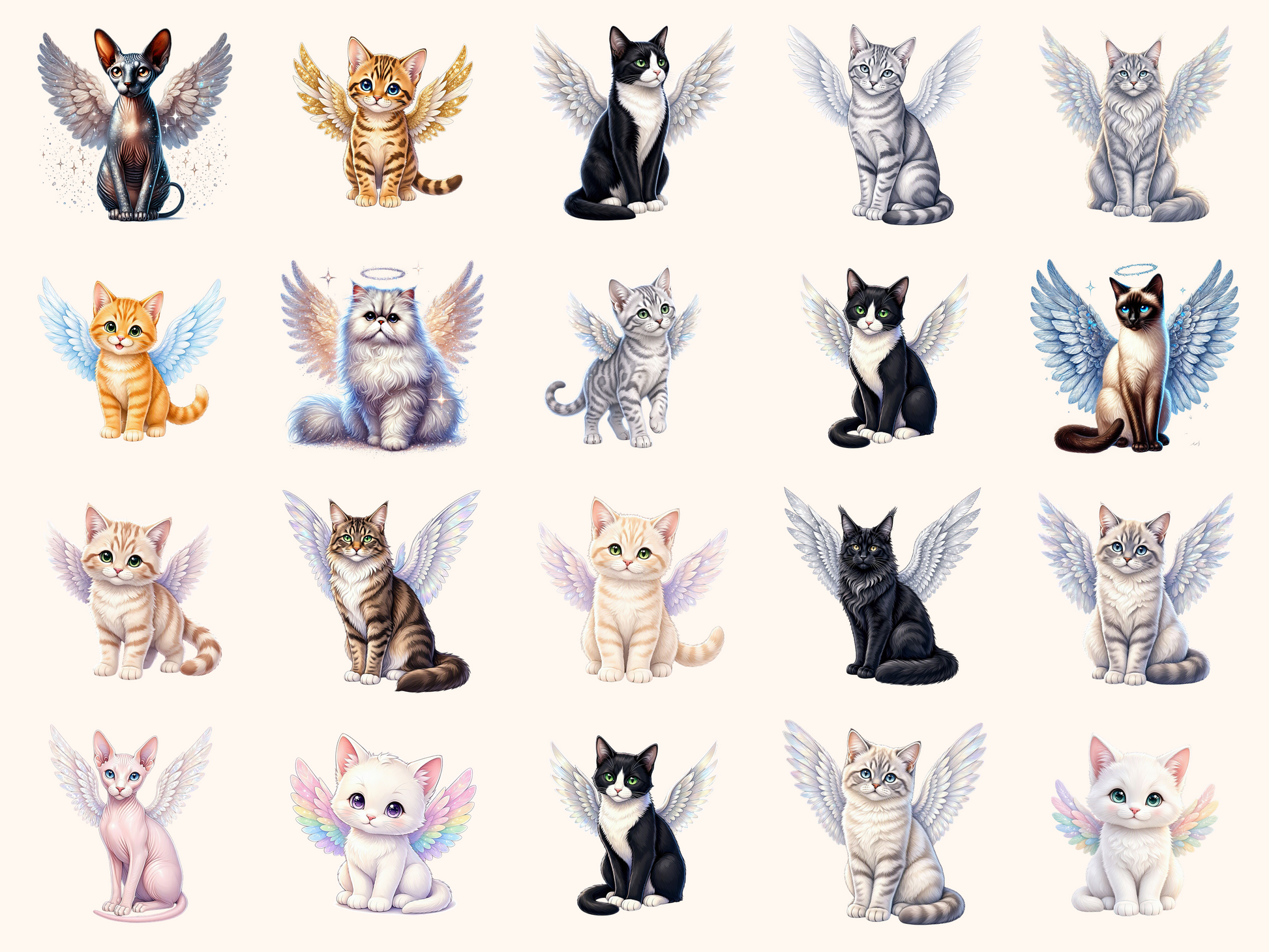 Angel Cats Clipart