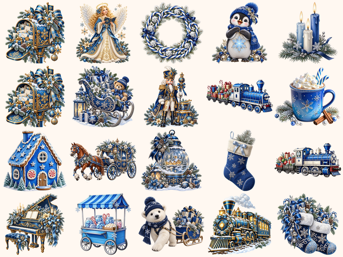 Blue Christmas Clipart