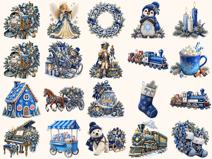 Blue Christmas Clipart