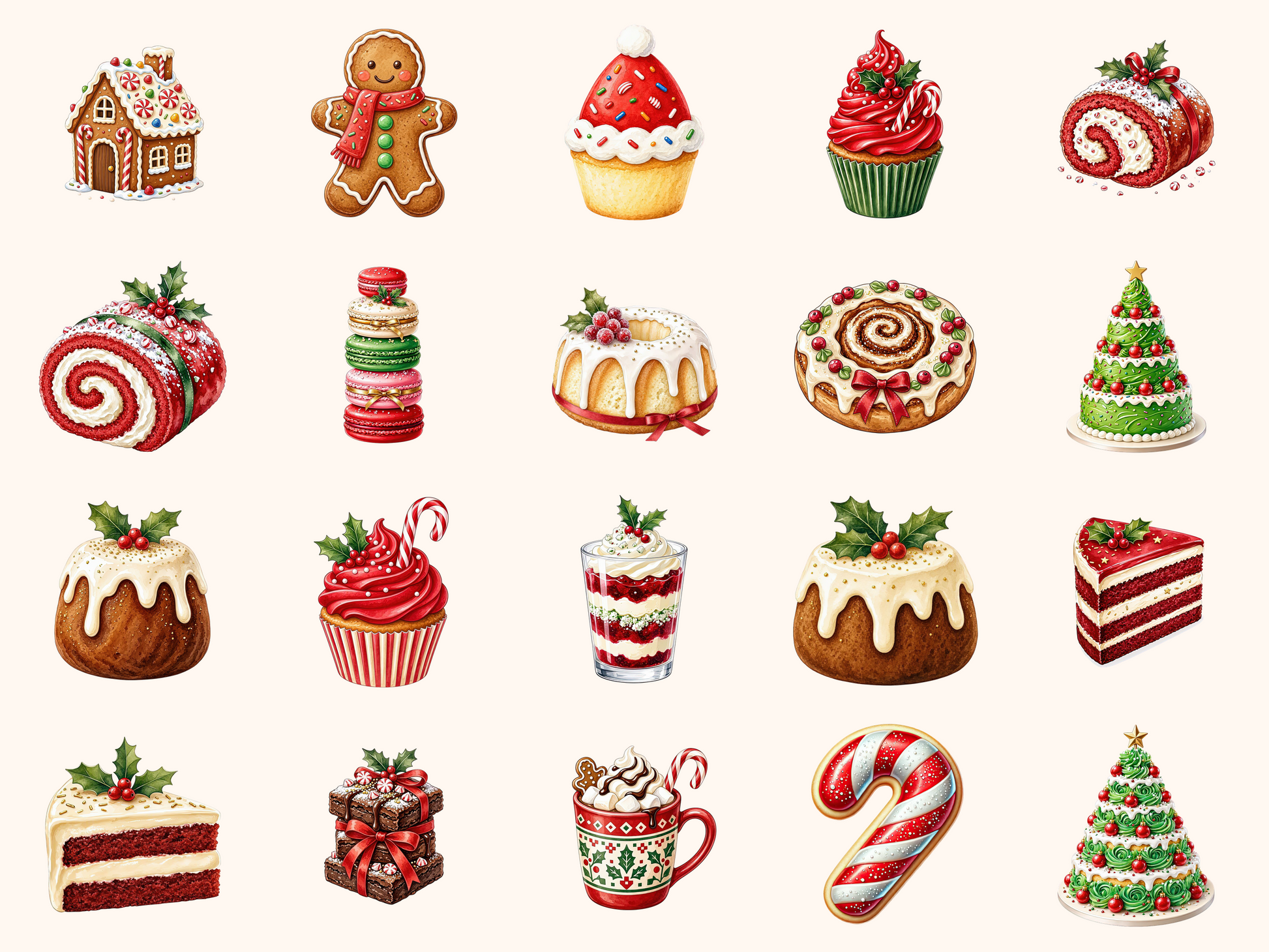 Christmas Desserts Clipart
