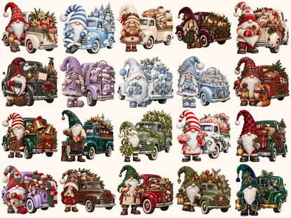 Christmas Truck Gnomes Clipart — listing preview 6