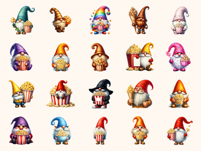 Popcorn Gnomes Clipart