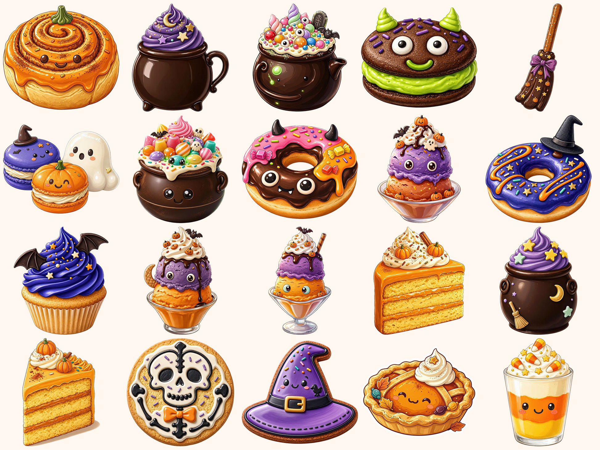 Halloween Desserts Clipart