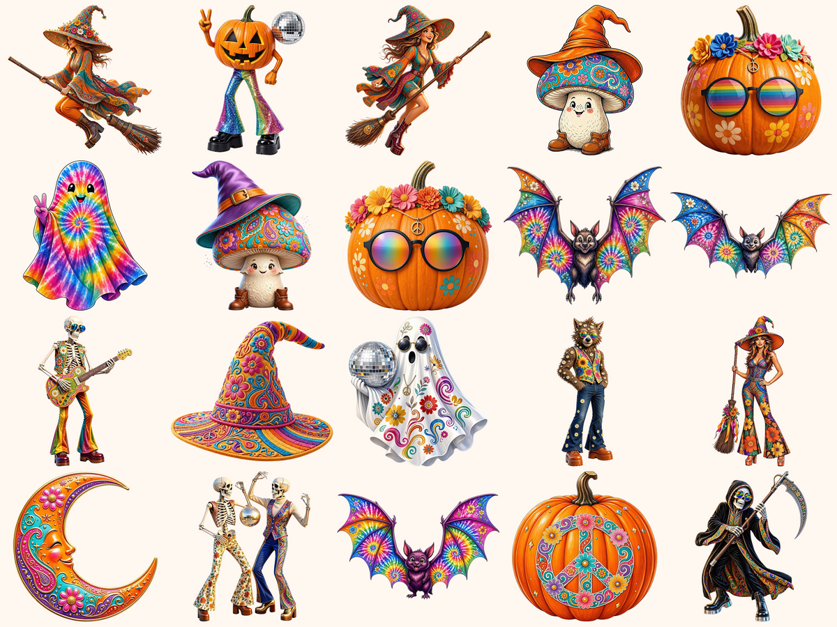 Groovy Halloween Clipart